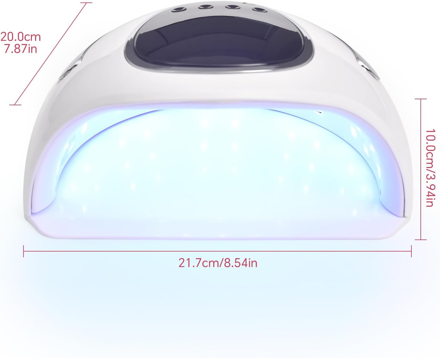 KADS UV LED Nail Lamp with UV Gloves Set Nail Dryer for Nail Gel Polish with 48 Lamp Beads 4 Timer Setting 48W LED UV Curing Lamp for Professional Nail Solon and Home DIY Use (White) image number 1