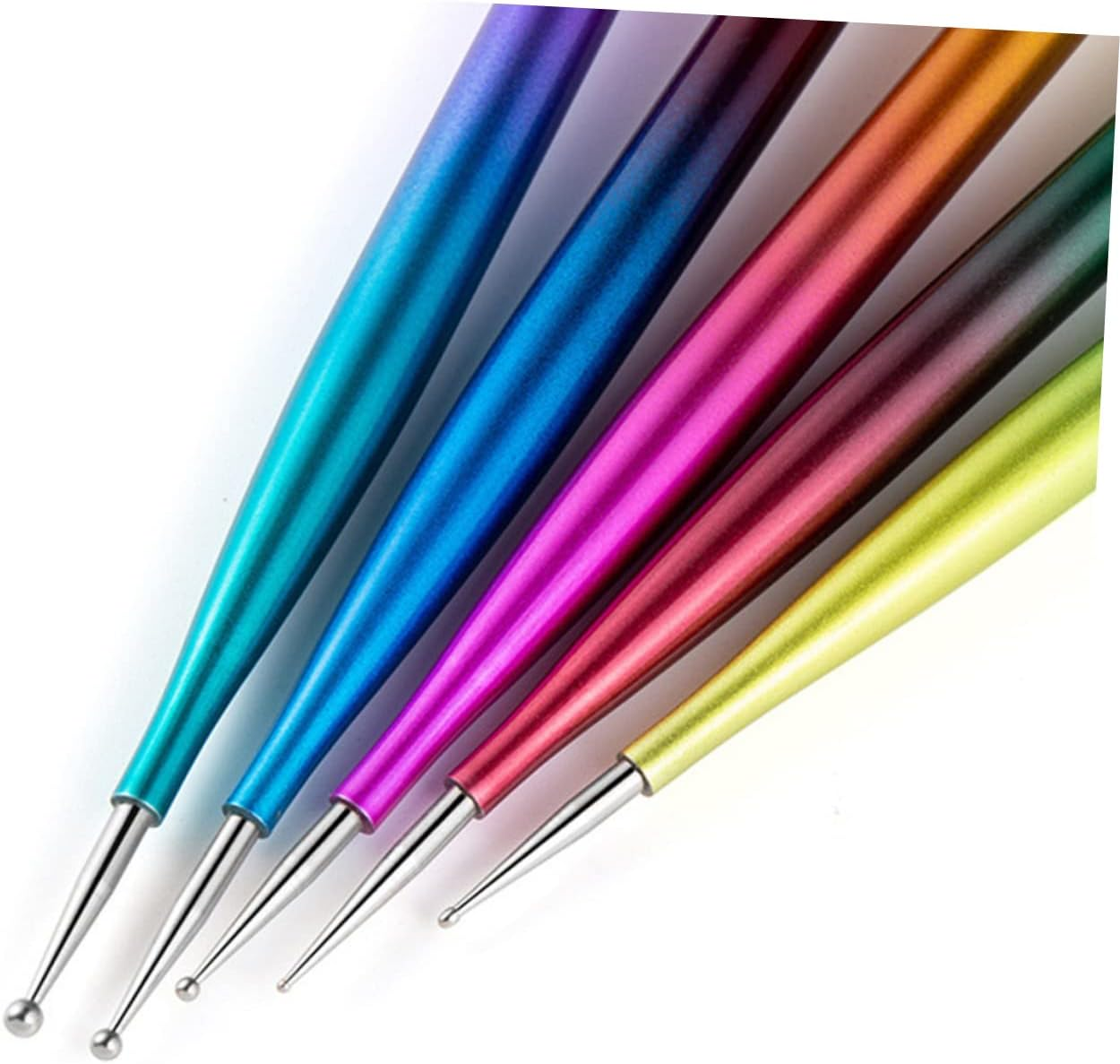 WEKADRIN 5Pcs Gradient Rod Uv Gel Pen Set Double-Ended Point Drill Nail Art Tool for Manicure Designs Lightweight Convenient Crafting image number 3