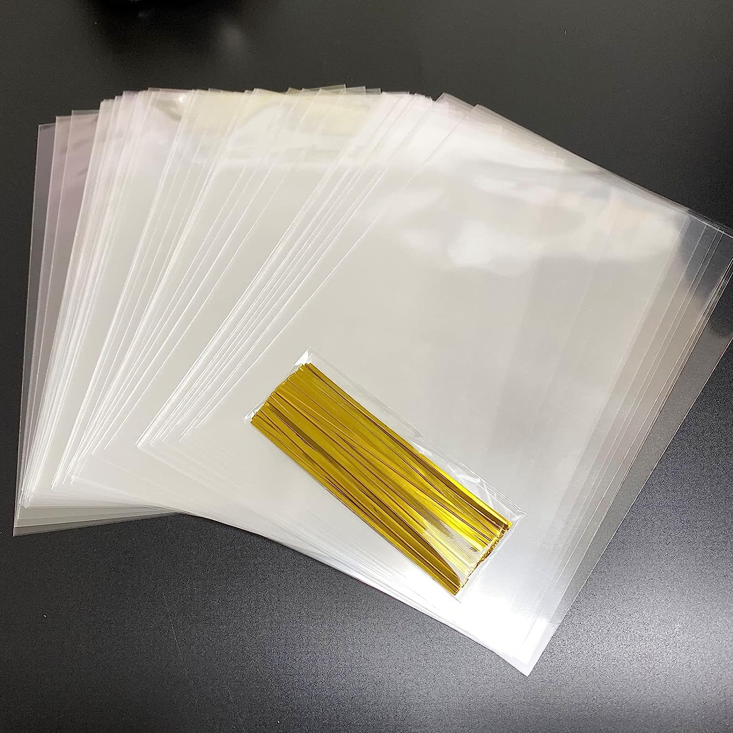 100 Cellophane Bags - 15X20 Cm Food Cookie Bags, Clear Packaging for Gifts, Parties & Holidays