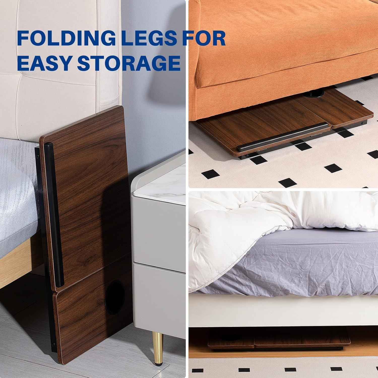 Laptop Table on Bed, Convenient 5-Speed Adjustable Folding Bed Table, Laptop Lap Table, Tray Table Is Suitable for Working, Reading, Writing, Eating and Playing Games on the Bed, Sofa and Floor. image number 5