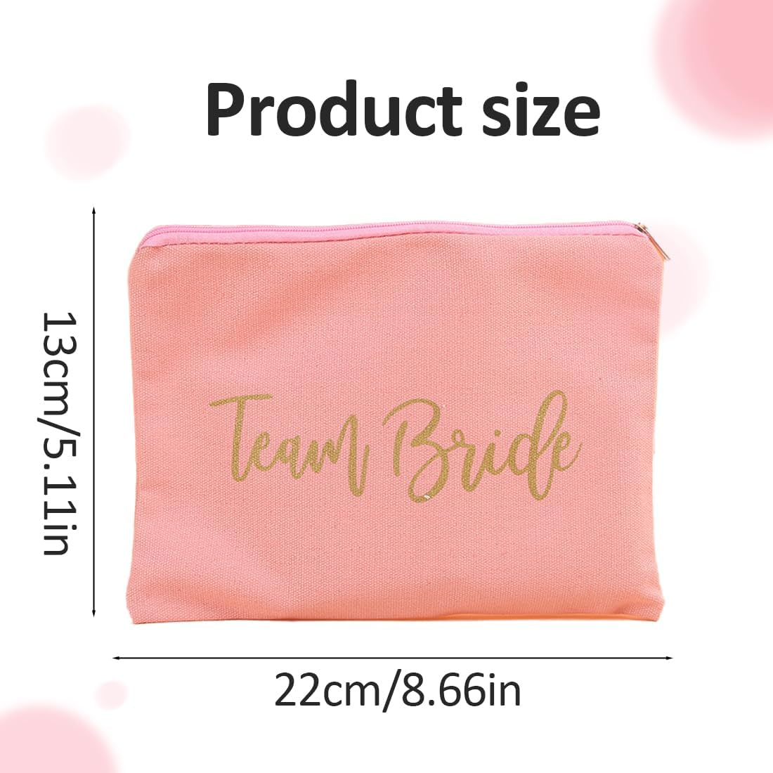 OUDQFCJ Bridal Gifts Hen Party Accessories Linen Bride Make up Bag Party Bag Bridal Shower Hen Night Bride Decoration Cosmetic Bag for Wedding Engagement image number 5