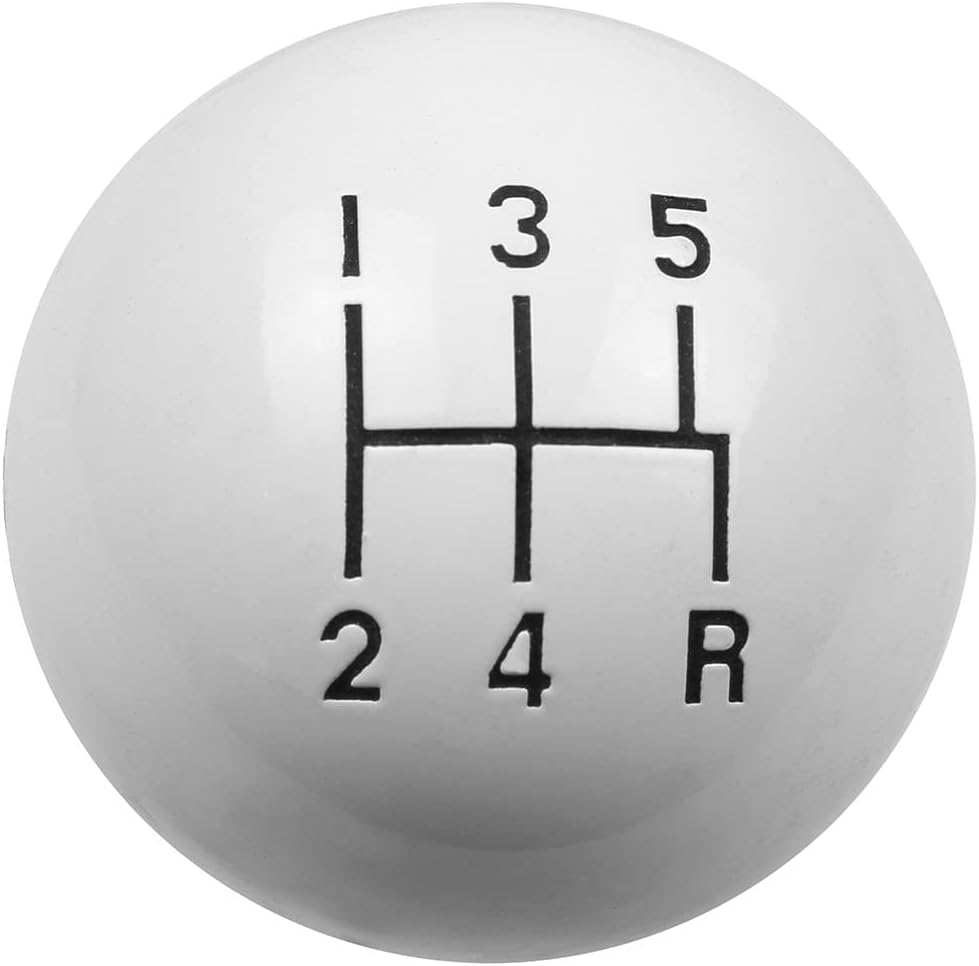 Hurst 1630025 White 5-Speed Replacement Shifter Knob image number 1