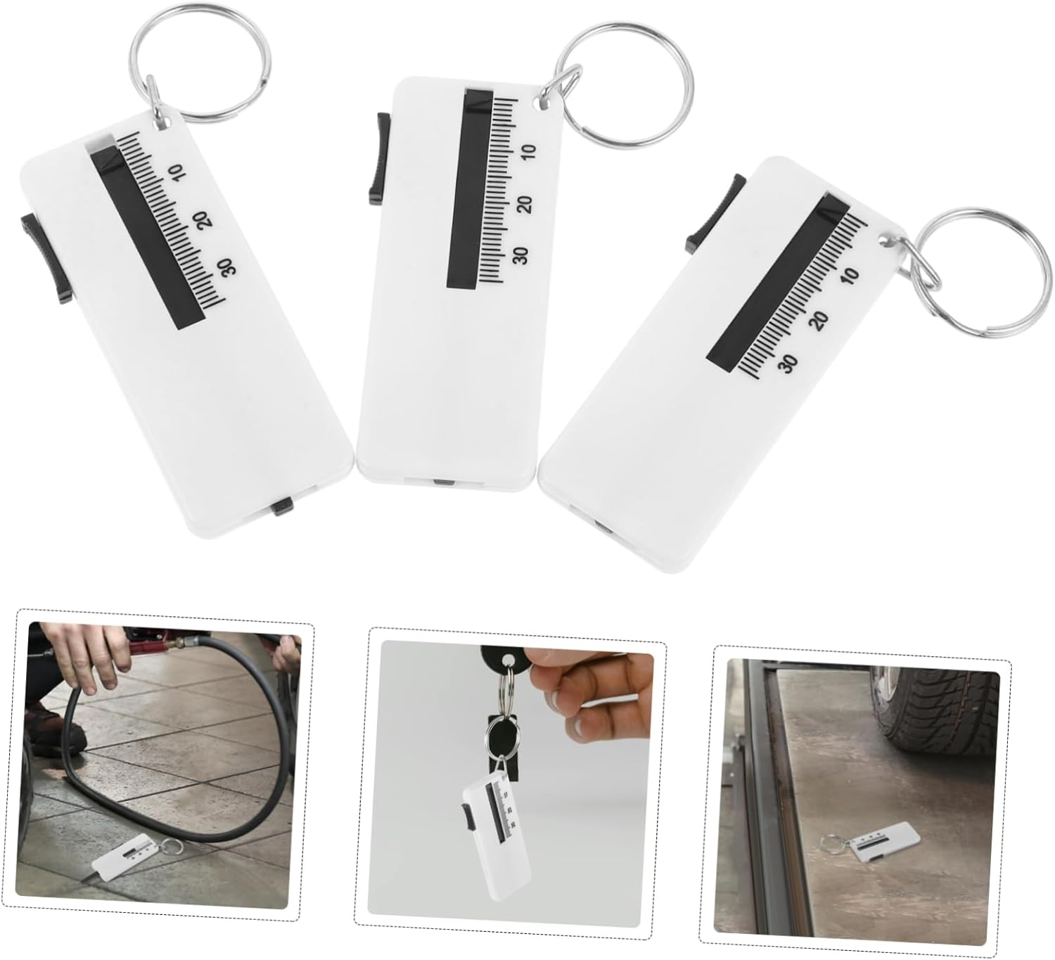 HEALEEP 3Pcs Tire Tread Depth Gauge Tool Automotive Measuring Instrument for Accurate Tire Thread Measurement And image number 1