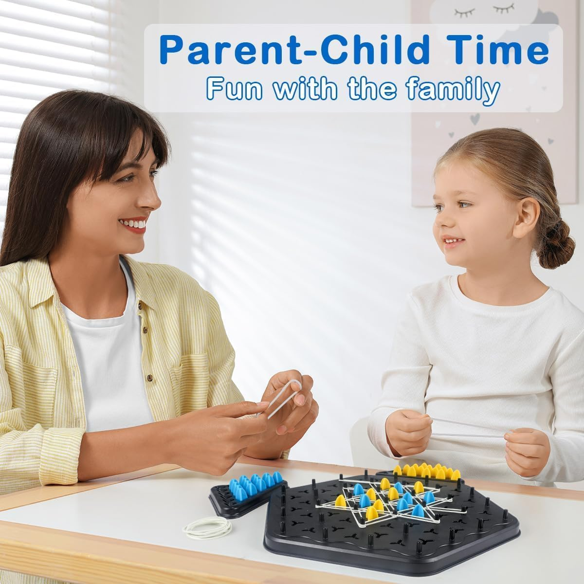 Chain Triangle Chess Game, Board Games for Family Night, Family Games for Kids and Adults, 2 to 4 Players