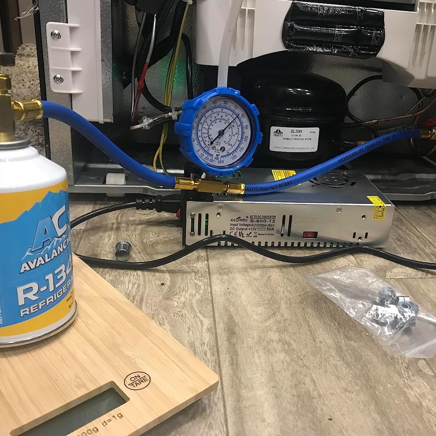 Boltigen R134A Refrigerant Recharge Kit, Refrigerator Freon Recharge Kit, Fridge Recharge Kit, Car AC Recharge Kit, for Auto/Home R134A Refrigerant System image number 1