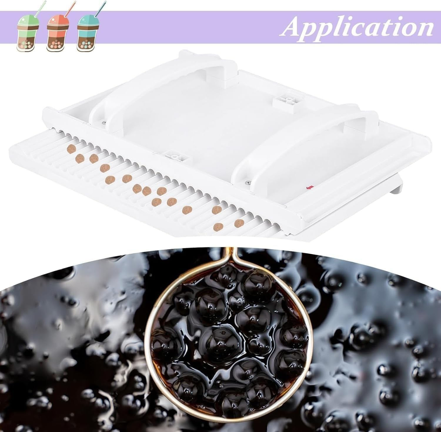 Manual Taro Ball Cassava Ball Maker, Tapioca Pearls Forming Maker, Commercial Boba Bubble Popping Taro Forming Machine, DIY Tapioca Pearl Making Machine for Milk Tea Shop, Home Kitchen(5Mm) image number 1