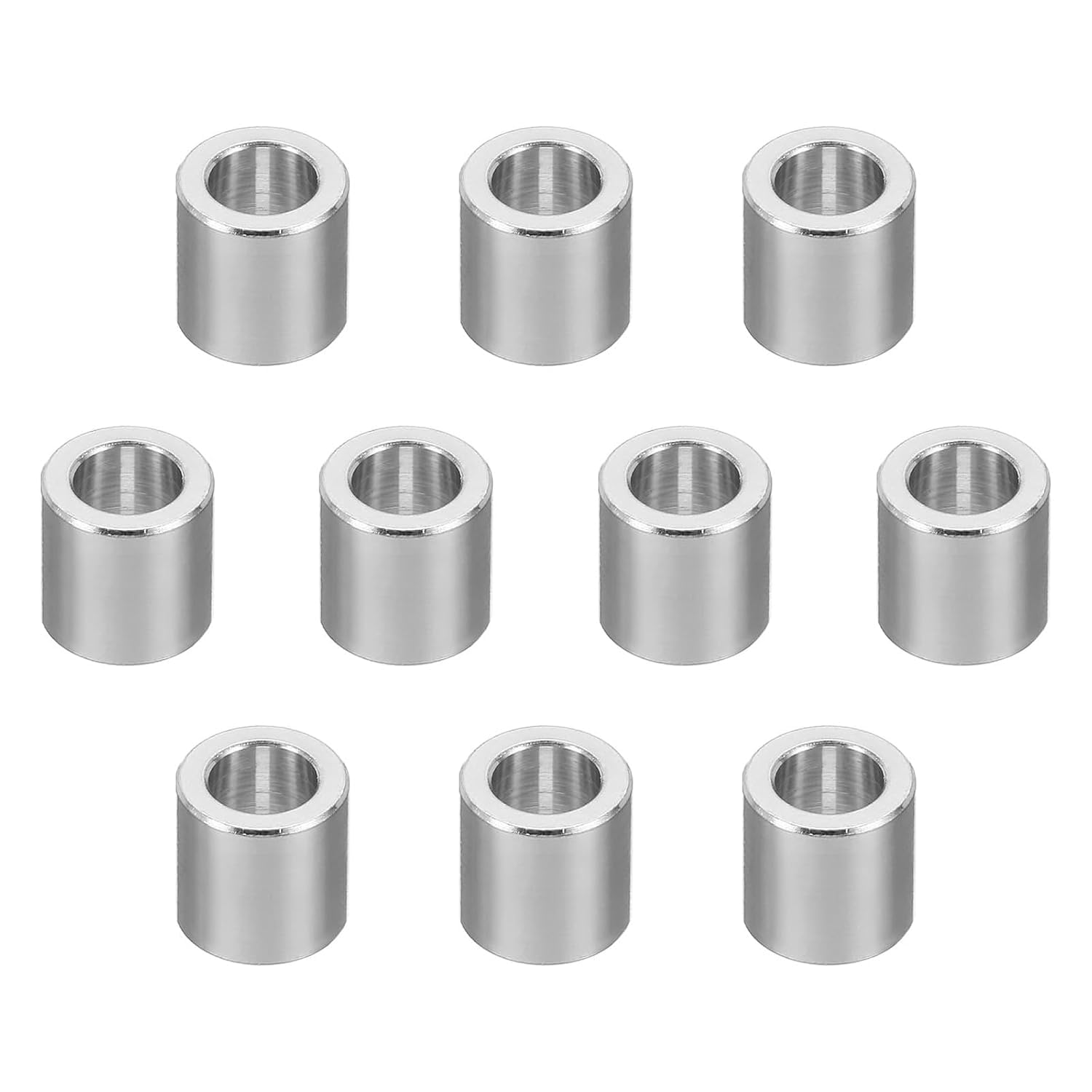 10PCS M6 Aluminum Spacers - 6.2Mm ID X 10Mm OD X 10Mm L round Metal Standoffs for 1/4 Inch or M6 Screw Bolts, Precision Machined Spacer Kit image number 2