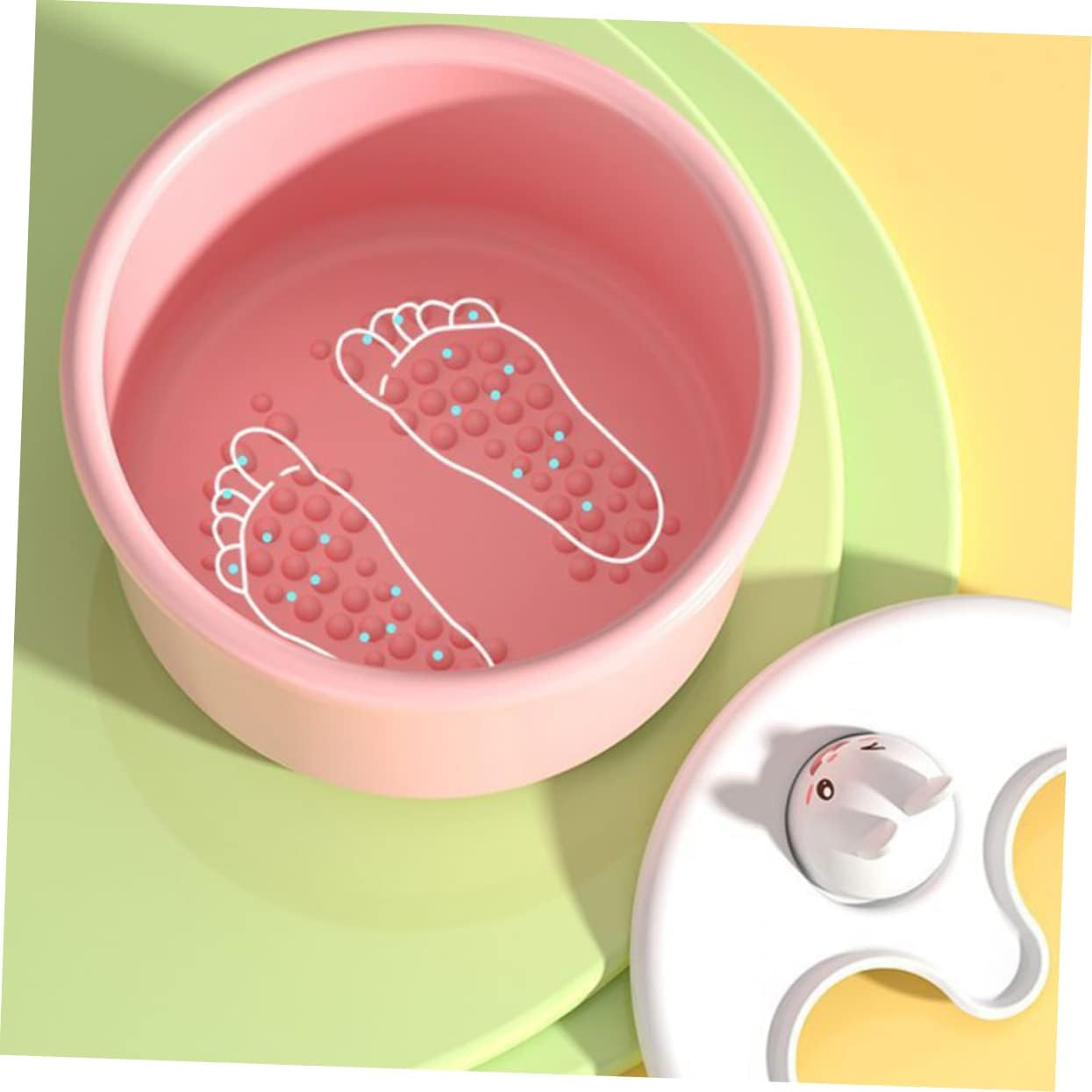 VINTORKY Foot Bath Tub for Children Portable Spa Bucket Massage Bubbles Sturdy Plastic Foot Soaking Basin image number 1