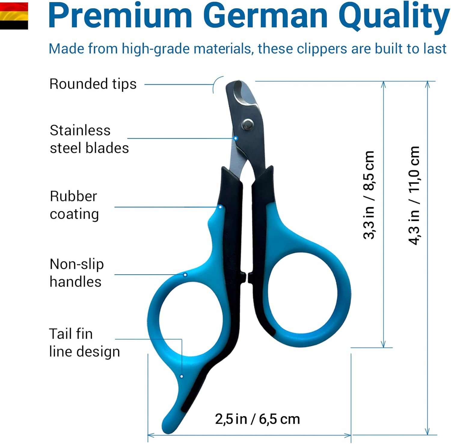 Kotomoda Professional Cat Nail Clippers, Made in Germany, Animal Nail Cutter, Cat Claw Scissors, Clippers for Pet Nails image number 2