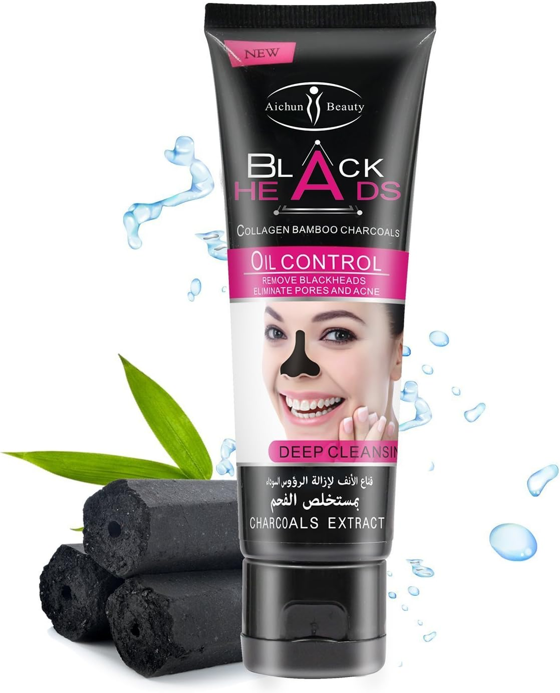 Aichun Beauty Blackhead Remover Black Mask Deep Cleansing Peel-Off Mask for Blackheads Remove,Tearing Style Deep Cleansing Purifying - Activated Charcoal, 50Gram