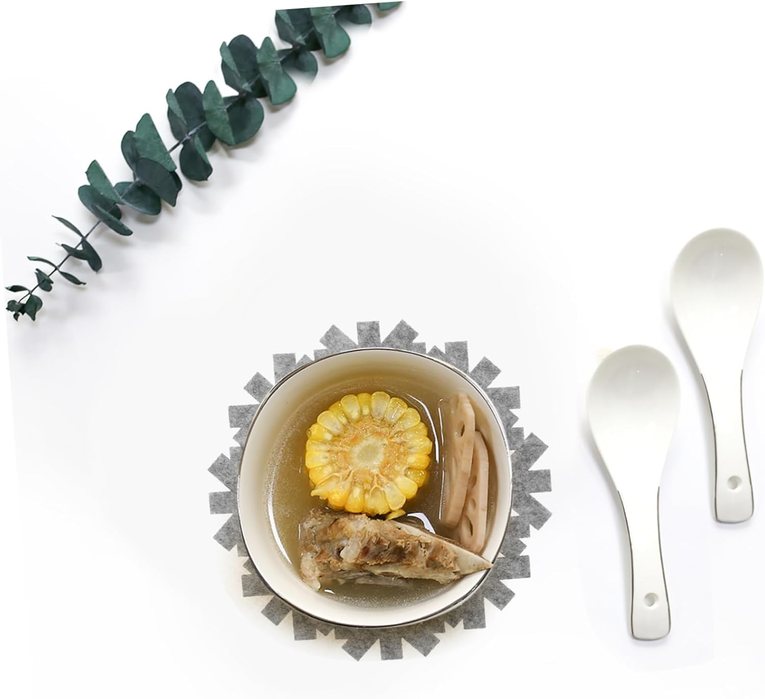 CHILDWEET 20Pcs Snowflake Coasters for Christmas Pot Separators for Kitchen Hot Pads for Dining Table Protection Modern Decor