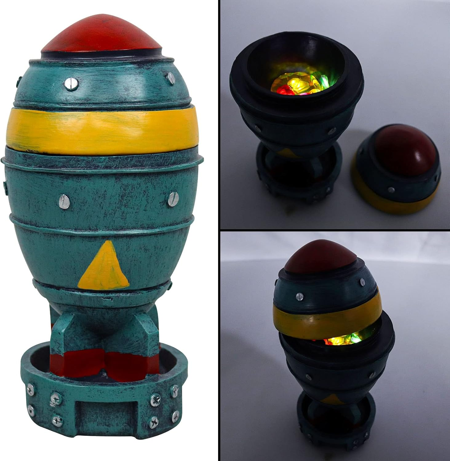 Nuke Statue Fallout Decor Mini Nuclear Bomb Storage Box 3D Openable Resin Rocket Sculpture Figure Home Desk Table Decoration Halloween Toys image number 6