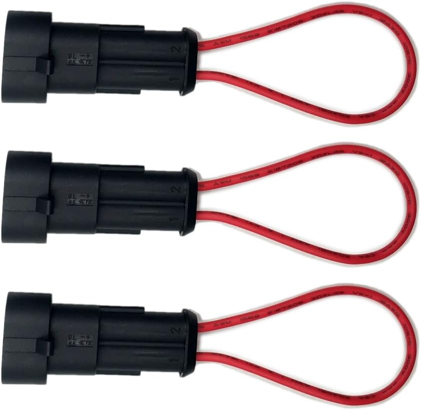 Ajnlx 3PCS Plug Connector Compatible with Kioti/Bobcat Tractor Seat Switch Safety Bypass image number 3