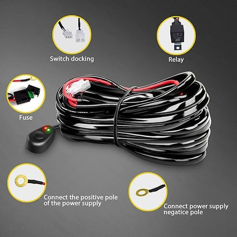 LED Light Bar, 51CM 288W Led Light Bar with Wiring Harness, Flood Spot Combo Beam, Driving Work Lamp for 4X4 Truck Tractor Boat Car ATV UTV SUV, 6000K 9V 32V IP67, Model 2 image number 5