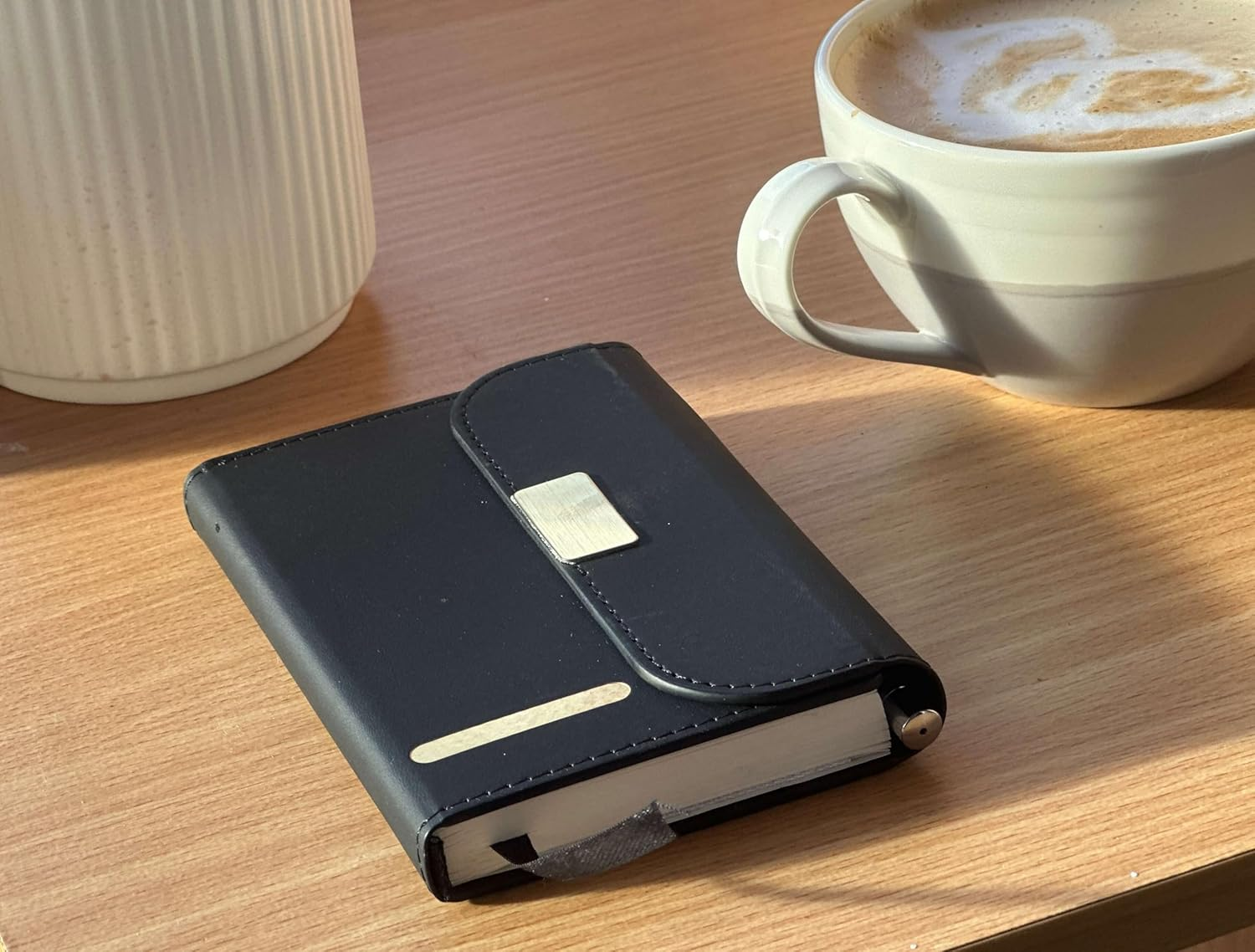 Pocketable Stonepaper Notebook with Magnetic Enclosure & Pen (Black)