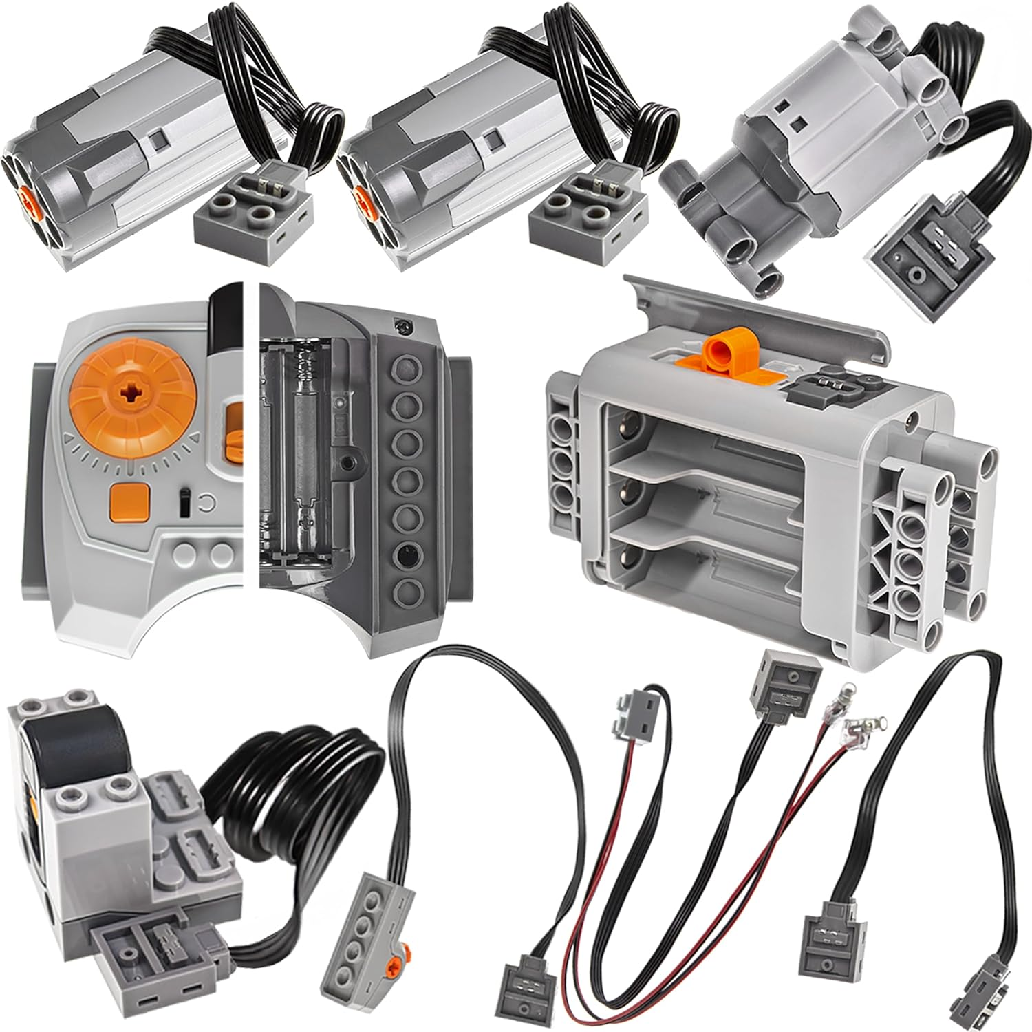 9 in 1 Power-Functions Motor-Set Compatible with -Technic-Motor STEM Building Block Toy for MOC Technic-Parts.