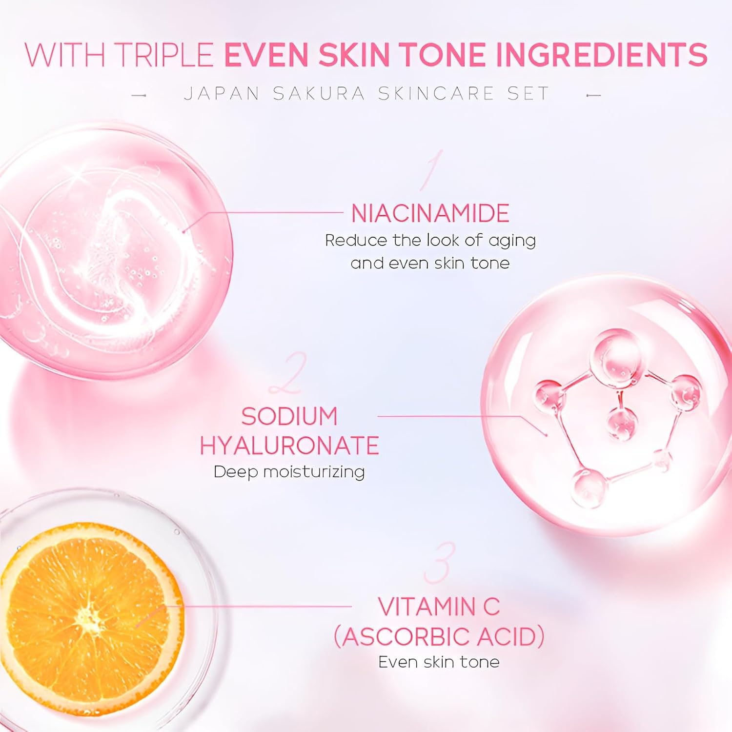 LAIKOU Beauty Gifts for Women, Skincare for Teenage Girls, Sakura Skin Care Set, Facial Skin Care Products - Toner, Cleanser, Face Serum, Cream, 2 Type Facial Mask, Eye & Lip Mask, 24PCS