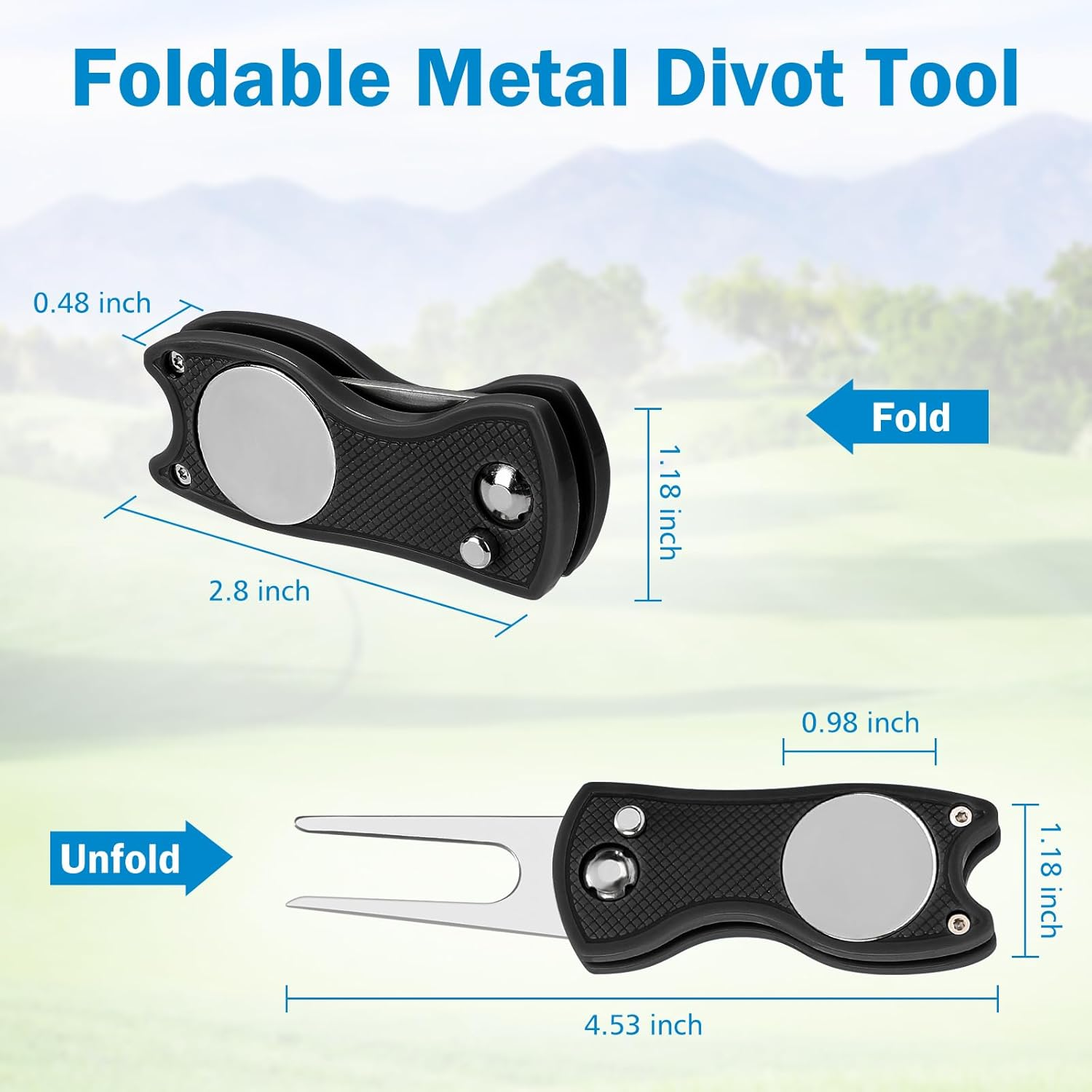 3 in 1 Golf Cleaning Kit, Microfiber Golf Towel with Carabiner, Club Club Brush, Golf Divot Repair Tool with Ball Marker, Ideal Golf Accessories image number 3