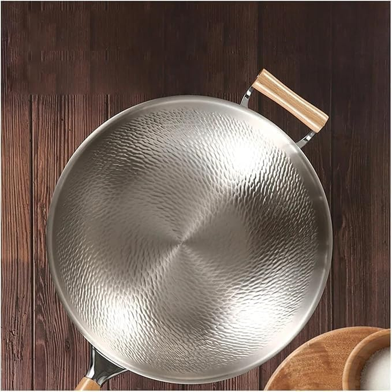 304 Stainless Steel Non-Stick Frying Pan for Gas Stoves Ideal for Stir-Frying Soup Making Non-Scalding Handle Induction Frying Pan image number 2