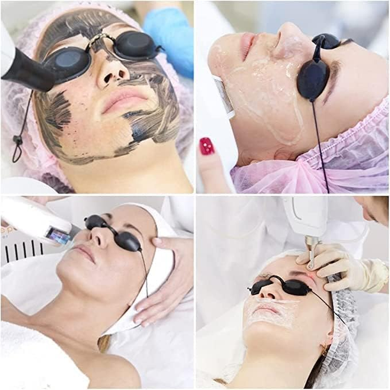 Safety Goggles, Safety Beauty UV LED Eye Protection Glasses, LED Protective Glasses, UV Solarium Protective Glasses, for Sunbed Beauty Patients Sunglasses IPL Treatment LED Light Therapy, 3Pcs image number 4