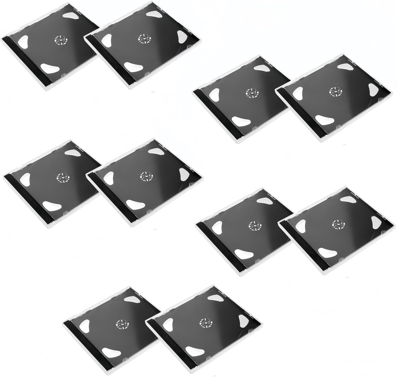 10 Pack 10.4Mm Standard Clear CD Jewel Case,Double Disc Holder with Inserts Clips,Stylish and Functional CD Storage Boxes.