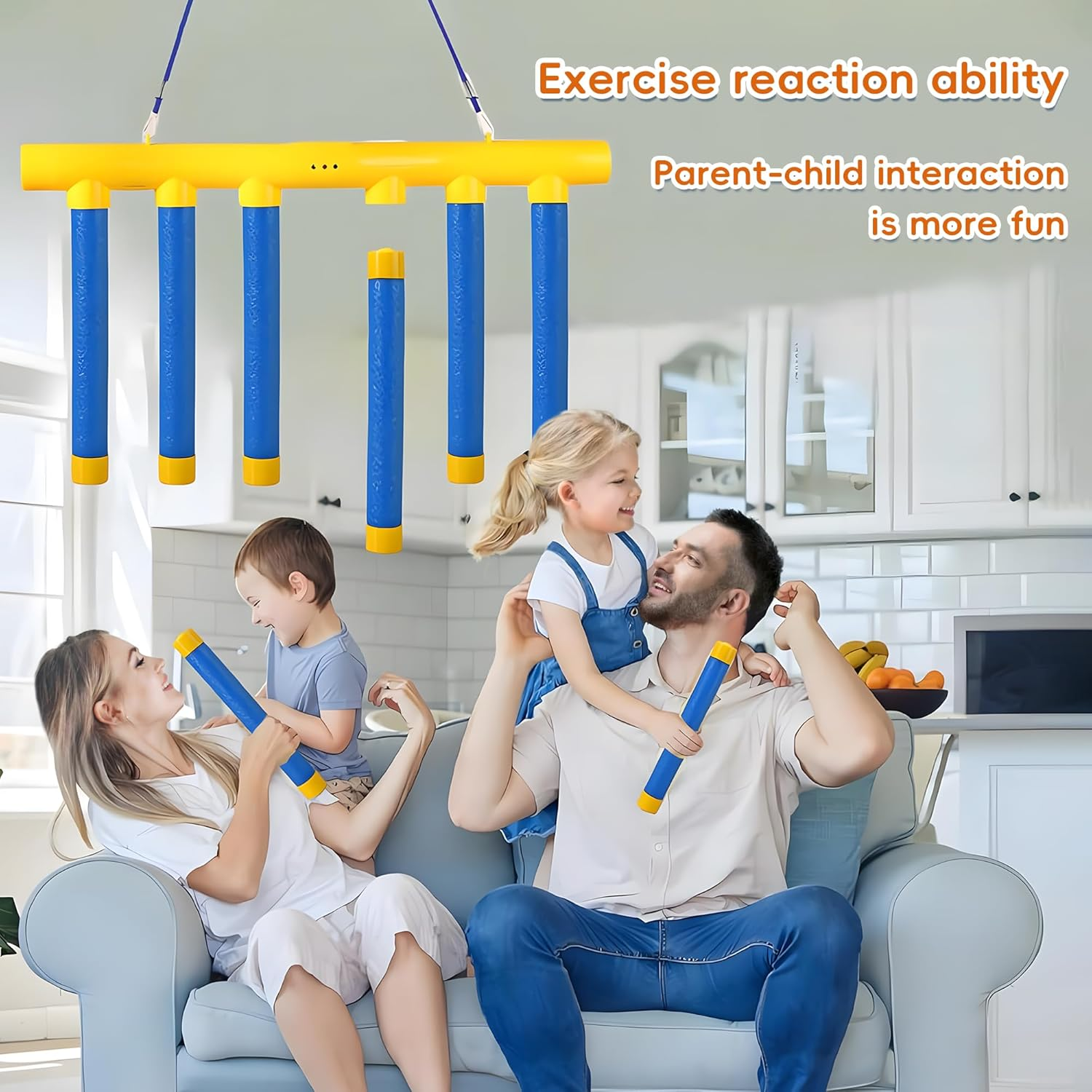 Upgrade Reflex Challenge Game &ndash; Remote Control Catching Drop Sticks Game &ndash; Hand Eye Coordination Reaction Training Toy for Kids & Adults, 3 Adjustable Speeds, Great Gift Active Family Play image number 4