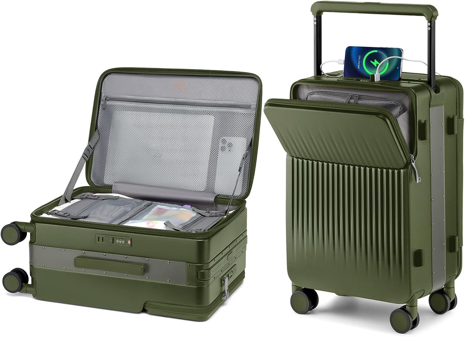 Joyway Carry on Luggage, Green, Carry on Luggage, Carry on Luggage