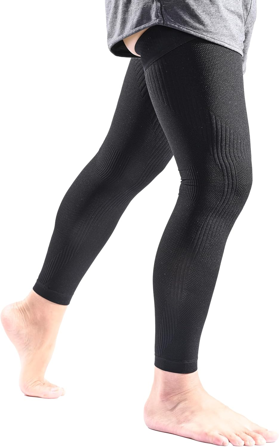 KEKING Full Leg Compression Sleeves, Unisex, Thigh High Compression Stocking 20-30Mmhg Graduated Support for Thigh Calf Knee image number 1