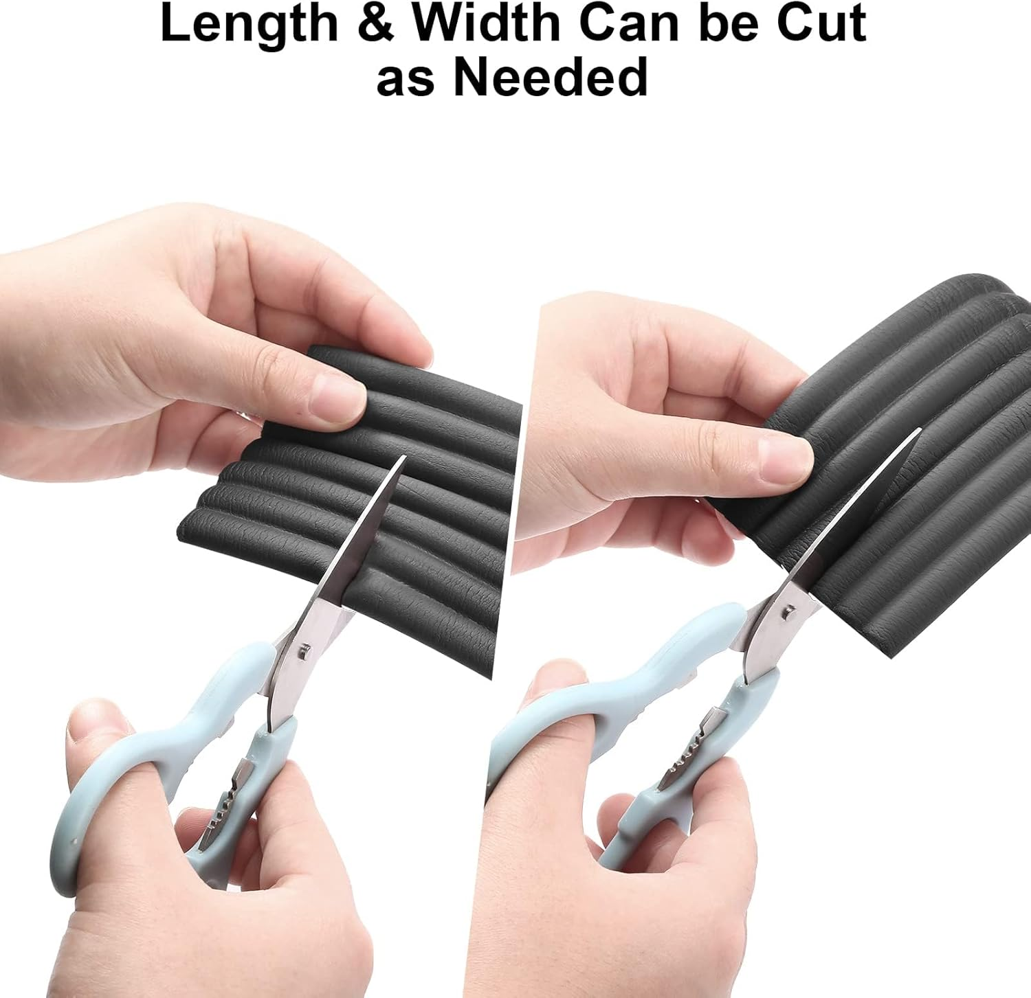 Proofing Edge Corner Protector, 16.4 Ft Edge Guards Padding with 3M Adhesive, Extra-Wide Soft NBR Rubber Foam Padding, Furniture,Sharp Edge Safety Corner Edge Bumper Guard-Black image number 2