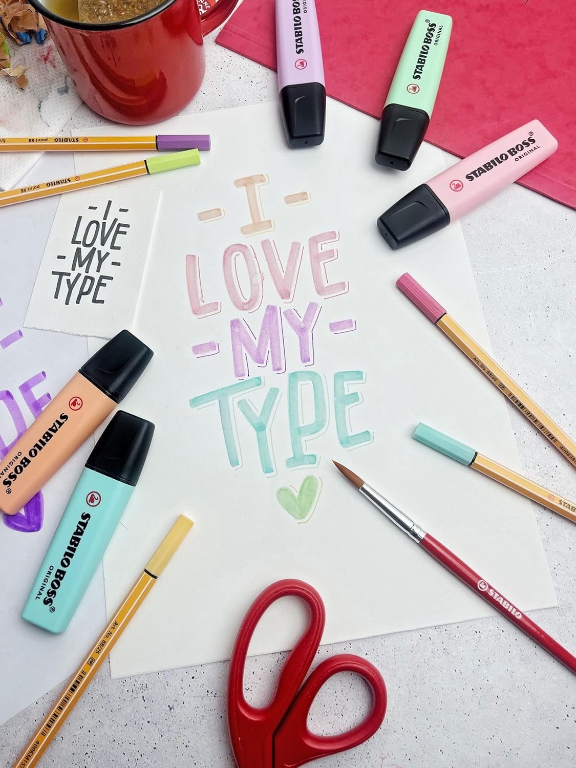 Stabilo Boss Arty Highlighter, Cool (Pack of 10)