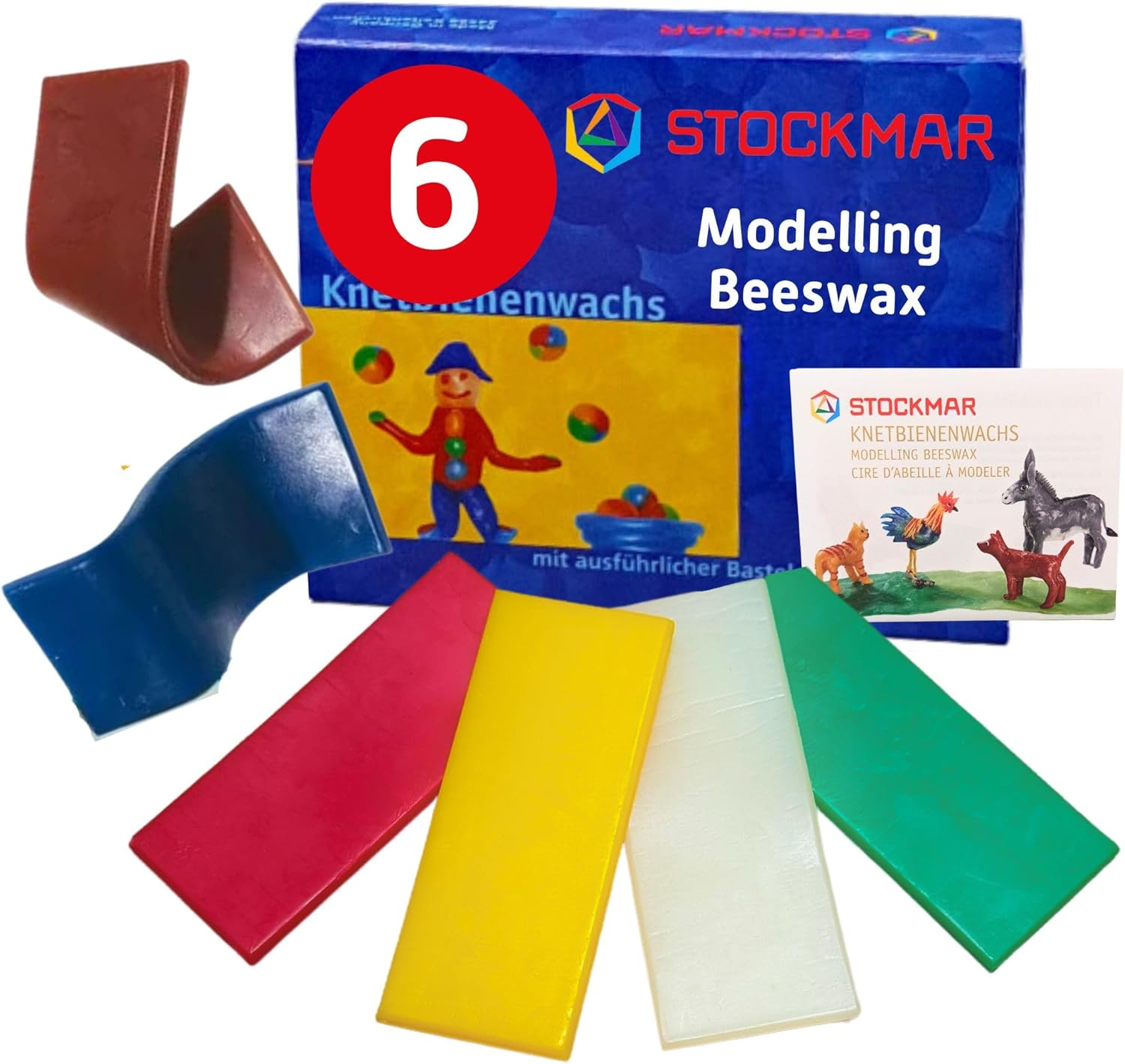 Stockmar Modelling Beeswax, Assorted Colours (Set of 6) image number 3