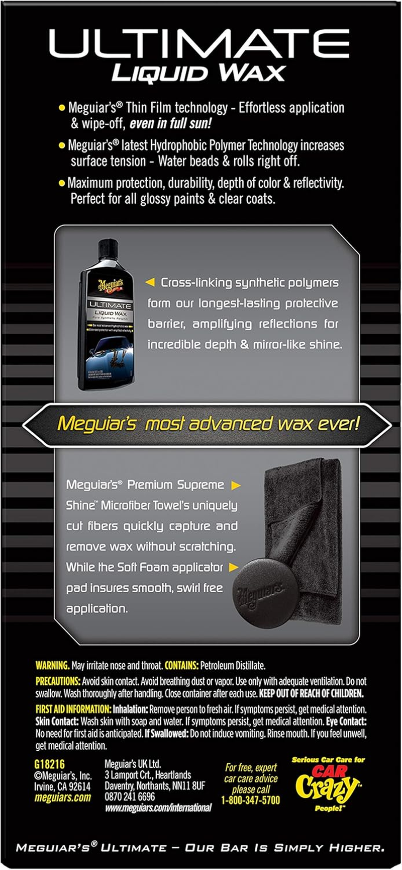 Meguiar'S G18216 Ultimate Liquid Wax - 16 Oz.