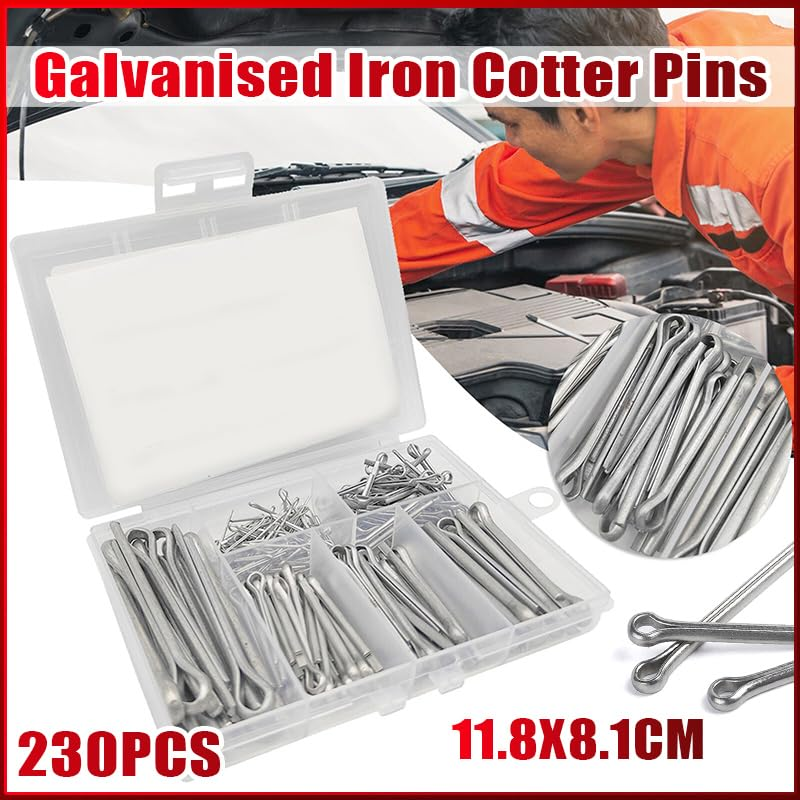 AIMALL 230PCS 304 Stainless Steel Cotter Pin Assortment Set Split Pin Value Kit with Storage Case &ndash; Durable Fasteners for Machinery, Automotive, and Small Engine Repairs image number 5