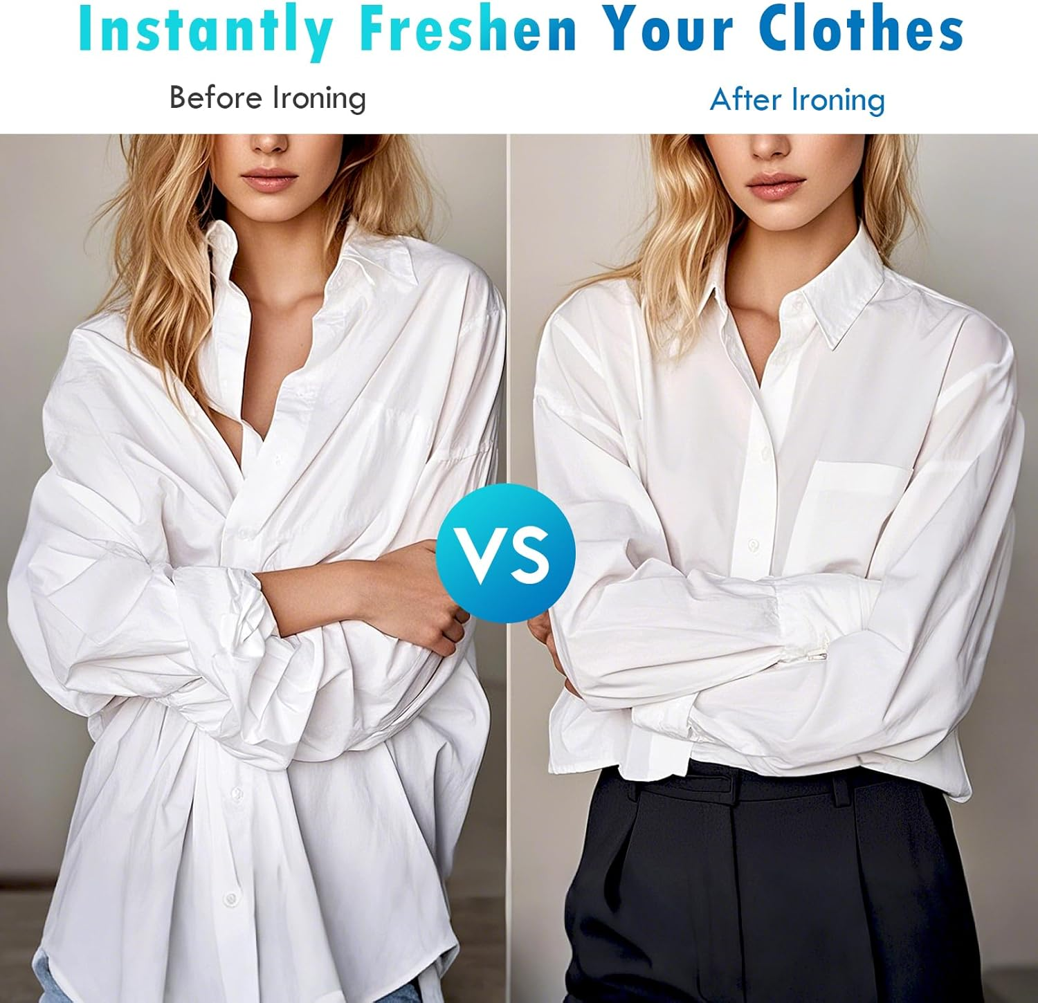 Bikoche Garment Steamer Iron, 4-IN-1 Handheld Steamer for Clothes, Portable Iron Steam, Auto Shut-Off Protection, 180ML - White image number 6