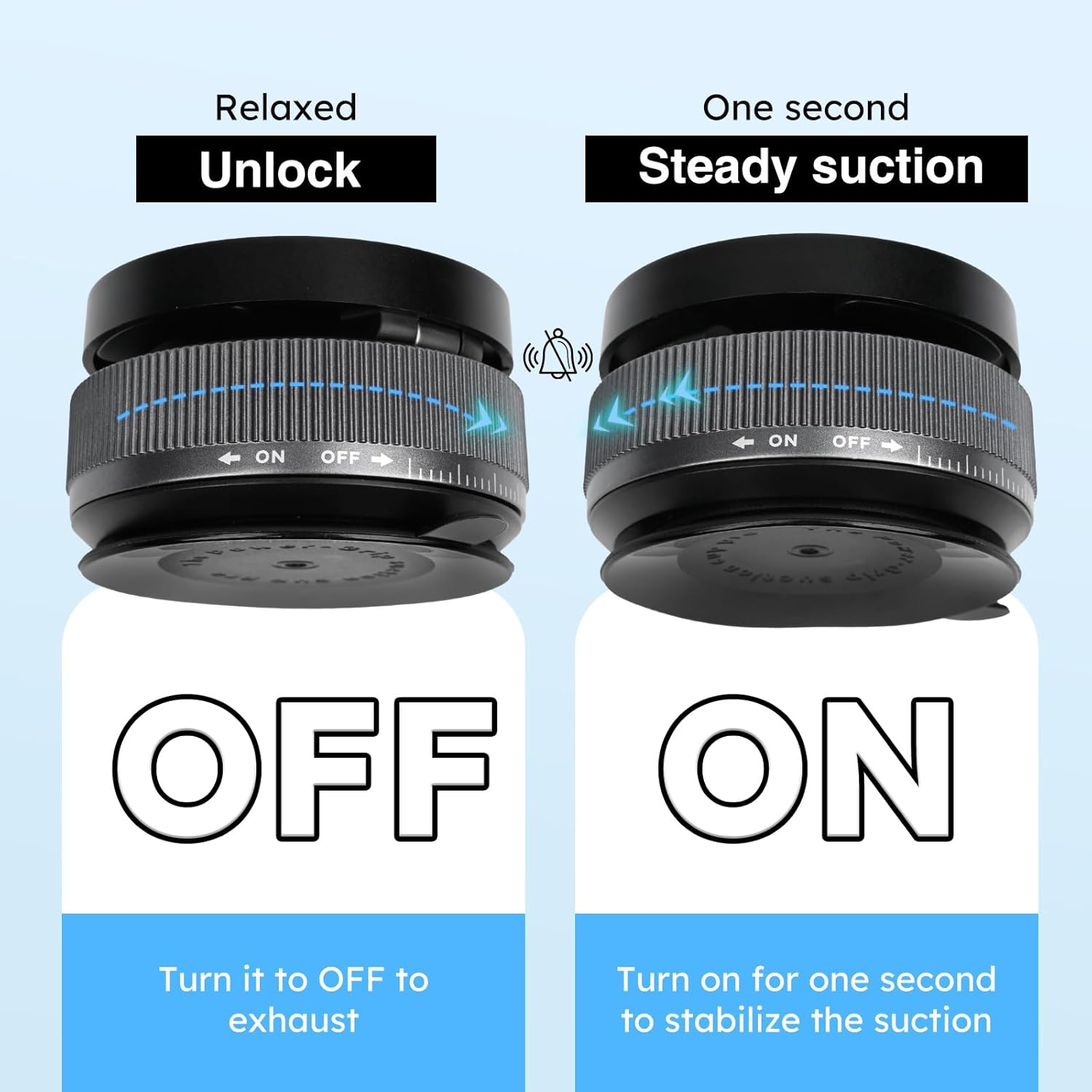 2025 Upgraded Vacuum Suction Magnetic Phone Holder, 360&deg; Rotating Cars Phone Mount for Dashboard, Glass & Smooth Surfaces, Foldable Design Phone Mount Stand Compatible with Iphone image number 2