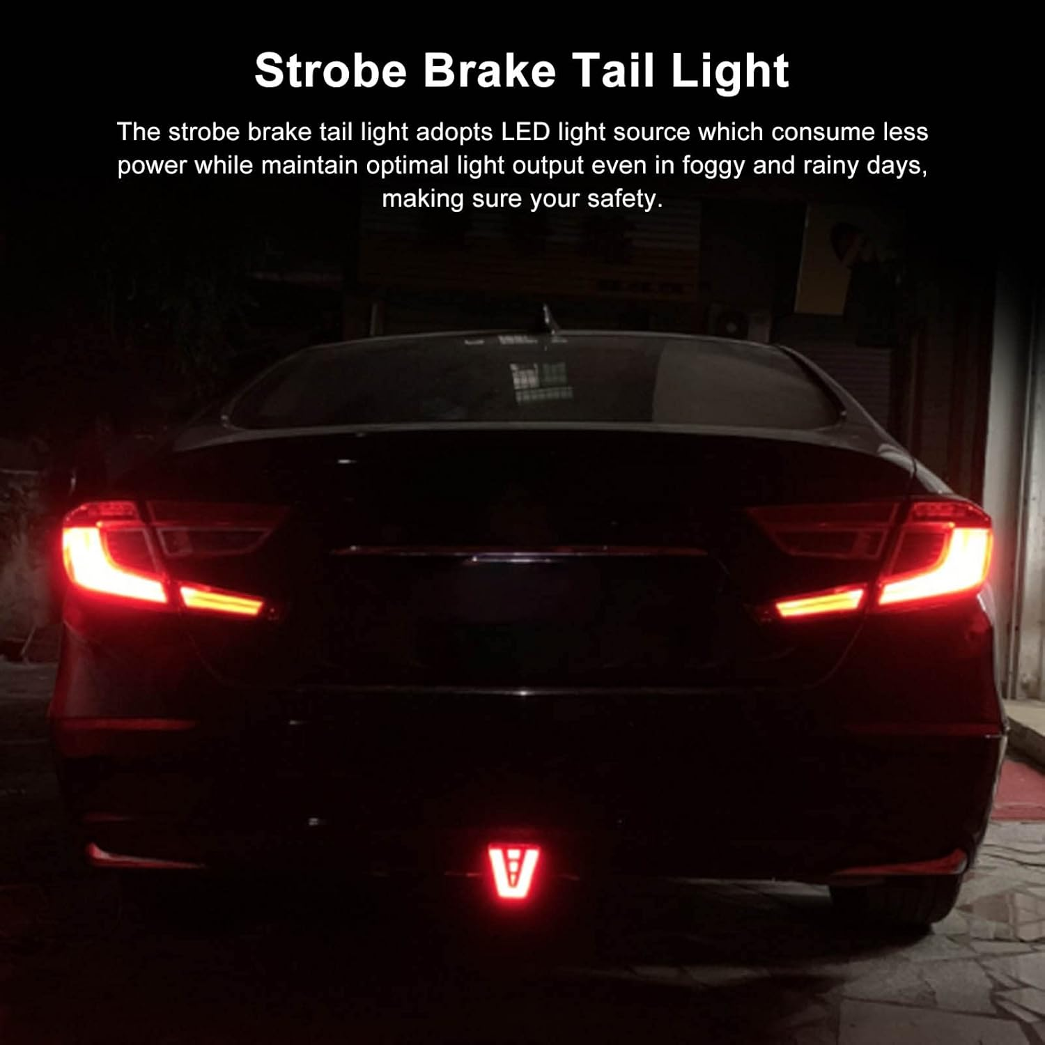F1 Style Brake Light &ndash; Strobe Brake Light &ndash; Waterproof Rear Brake Light &ndash; 12 V 10 W Turn Signal Brake Light for Car SUV Motorcycle