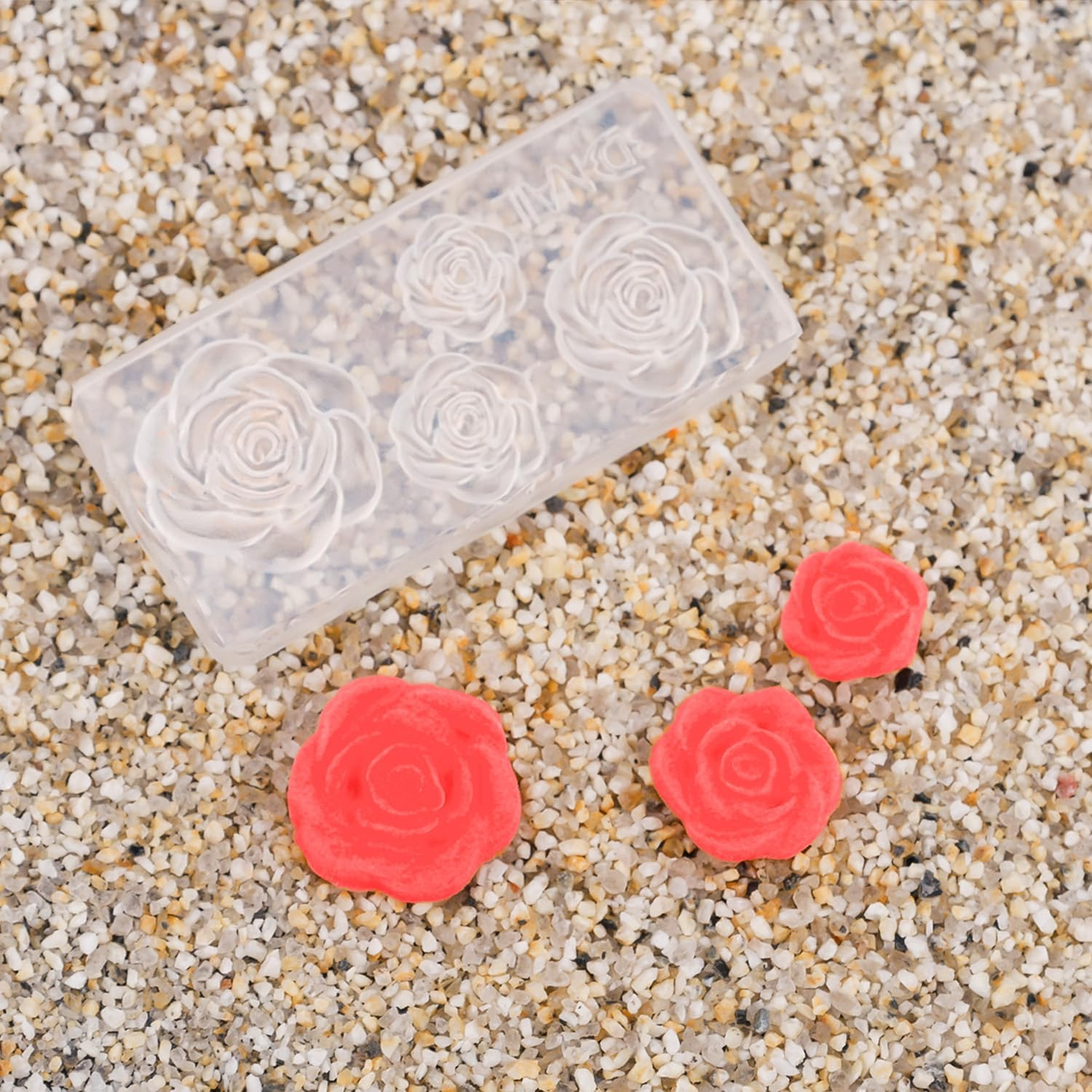 10Pcs Silicone Nail Molds, 3D Flower Shell Plumeria Rose Daisy Nail Charm Molds Art Tools for 3D Acrylic Gel Nails Design Manicure Decoration