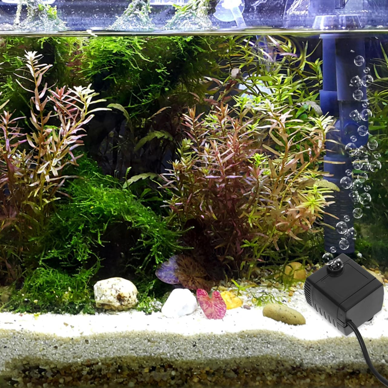 Ipetboom Solar Pond Pump Filter 7V 1W Submersible Water Pump Solar Power Fountain Pump Black for Pool Garden image number 4