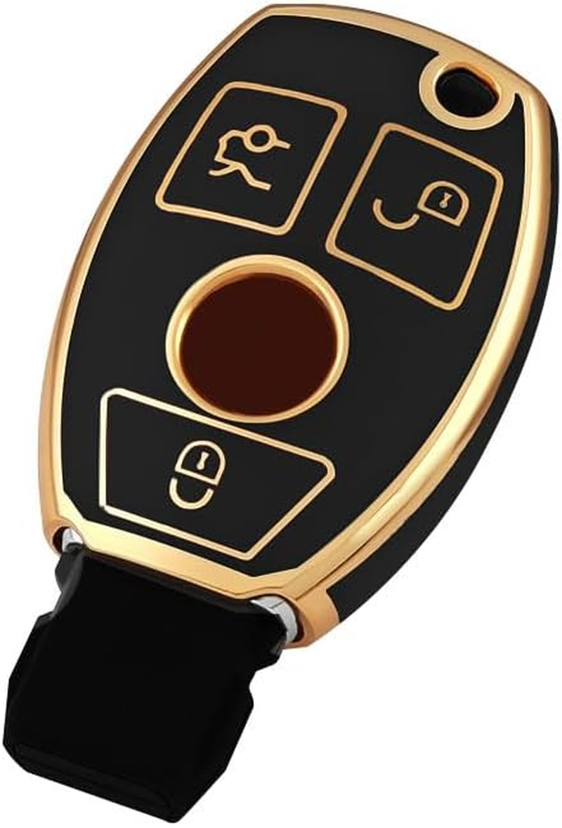 1 PCS Key Fob Cover, Compatible with Mercedes Benz a B C E M S CL GLA GLC GLK Class Models W164 W204 W212 W245 Series