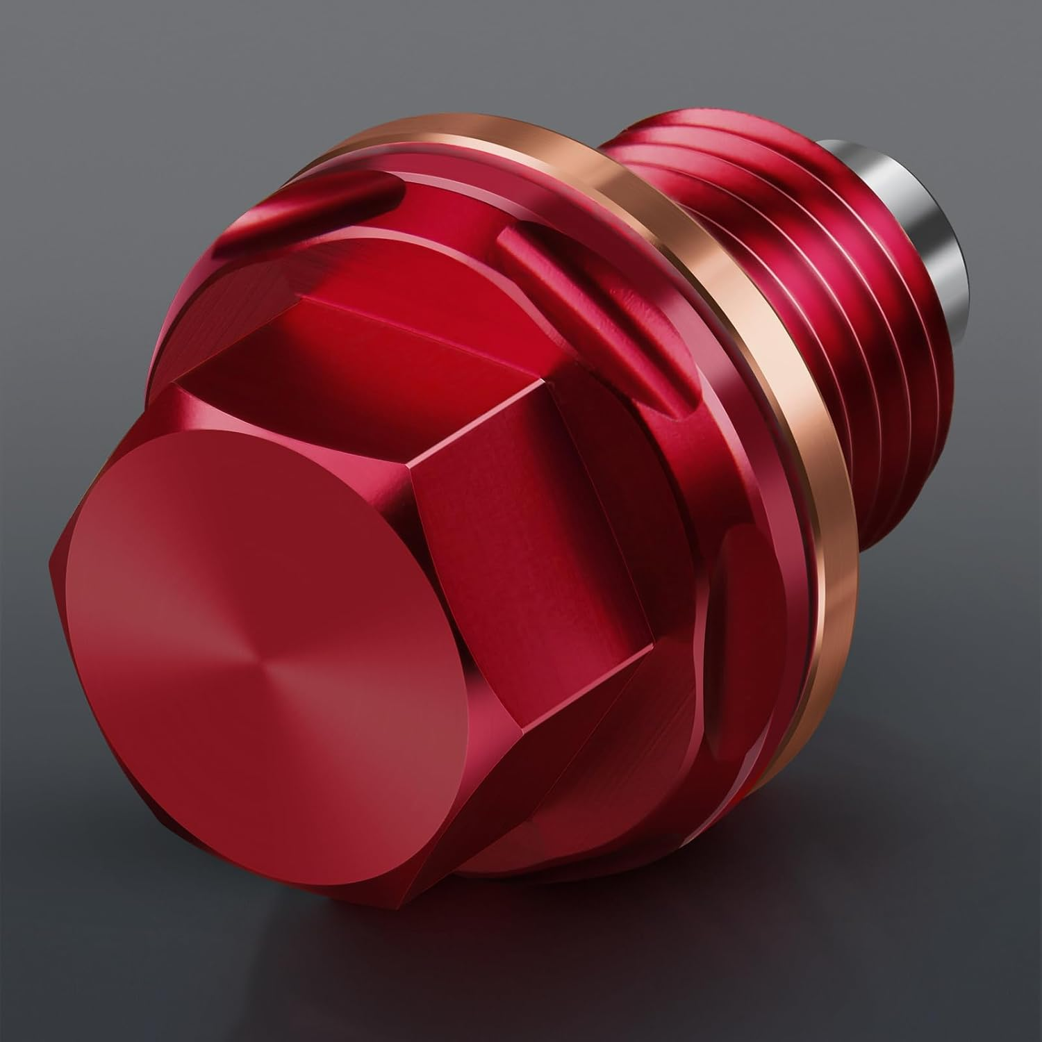 M14 X1.5 Magnetic Oil Drain Plug 7075 Aluminum CNC Craft with Crush Washer Gaskets Replacement for Ford GM Hyundai KIA and More Select Models image number 4