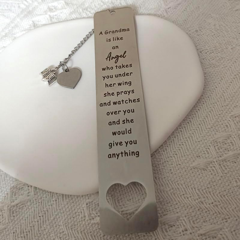 Christmas Birthday Gifts for Grandma Bookmark from Granddaughter Grandson a Grandma Is like an Angel Bookmarks for Grandma Grandmother Mothers Day Gift for Granny Grandmama