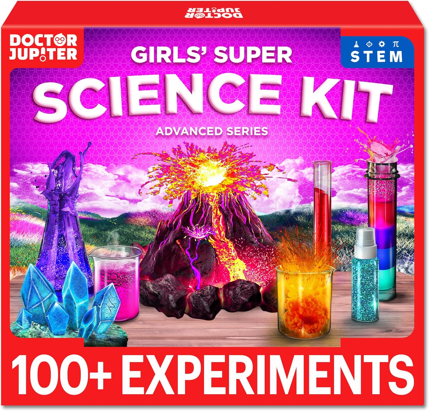 Doctor Jupiter Girls Super Science Kit for Kids Ages 6-8-10-12 | Easter, Birthday Gift Ideas for 6,7,8,9,10,11,12 Year Old Girls | STEM Learning & Educational Toys with 100+ Experiments image number 1