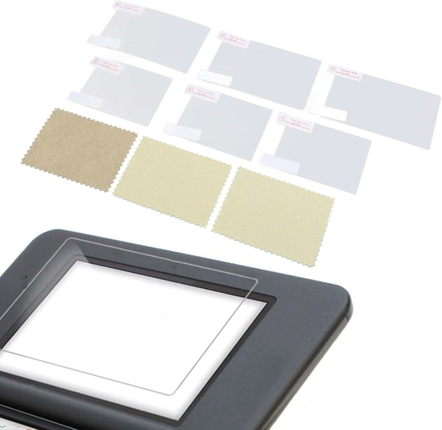 Screen Protector for New 3DS Console Handheld System, 3 Sets, 9H Tempered Glass, Anti-Scratch, Transparent HD Clear, Game Machine Screen Film image number 6