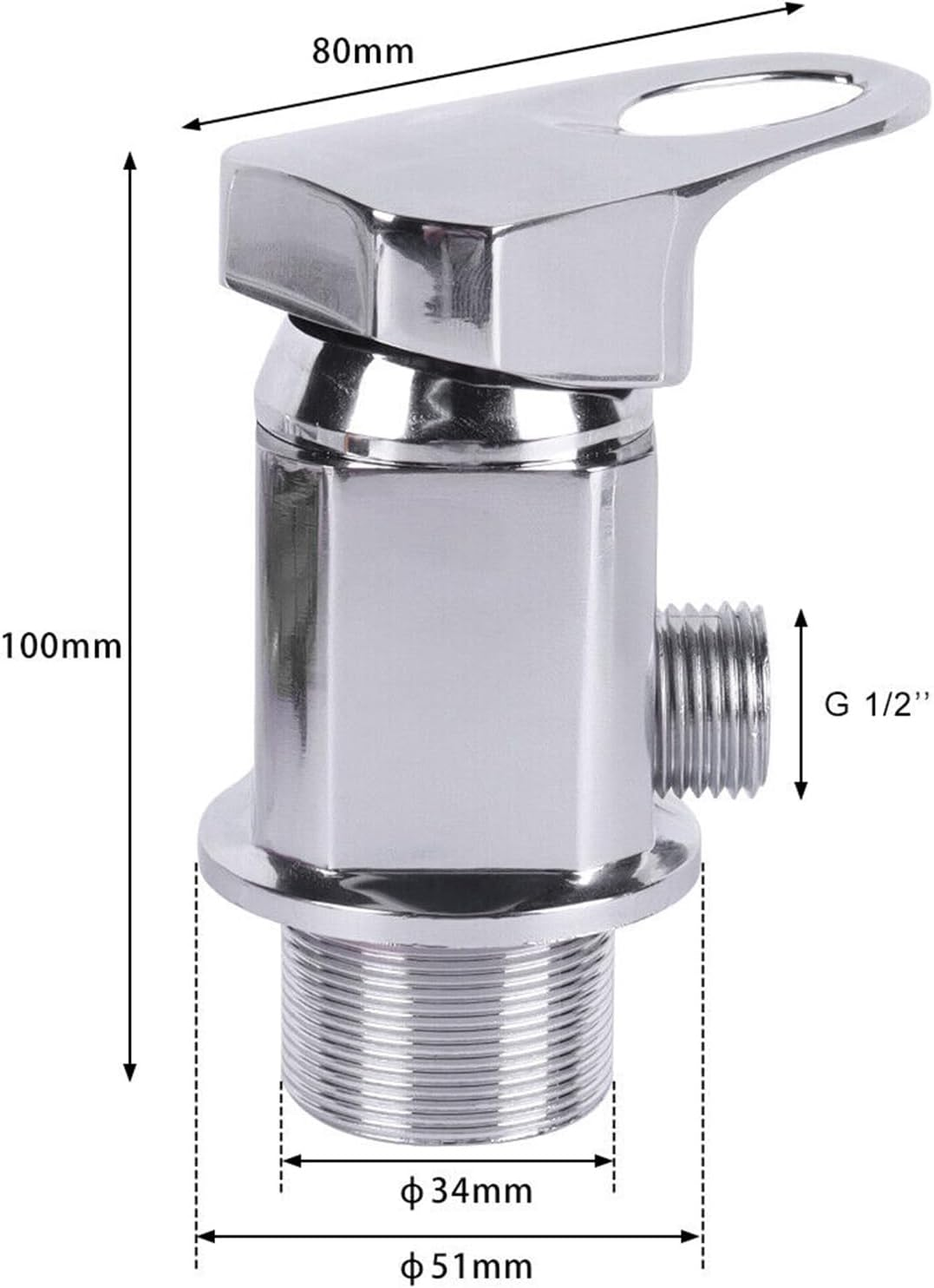 Shower Mixer Tap Outlet 1/2 Inch with 80 Cm Inlet Pipes and Outlet Pipes + Sprinkler Set for Motorhome Campervan image number 3