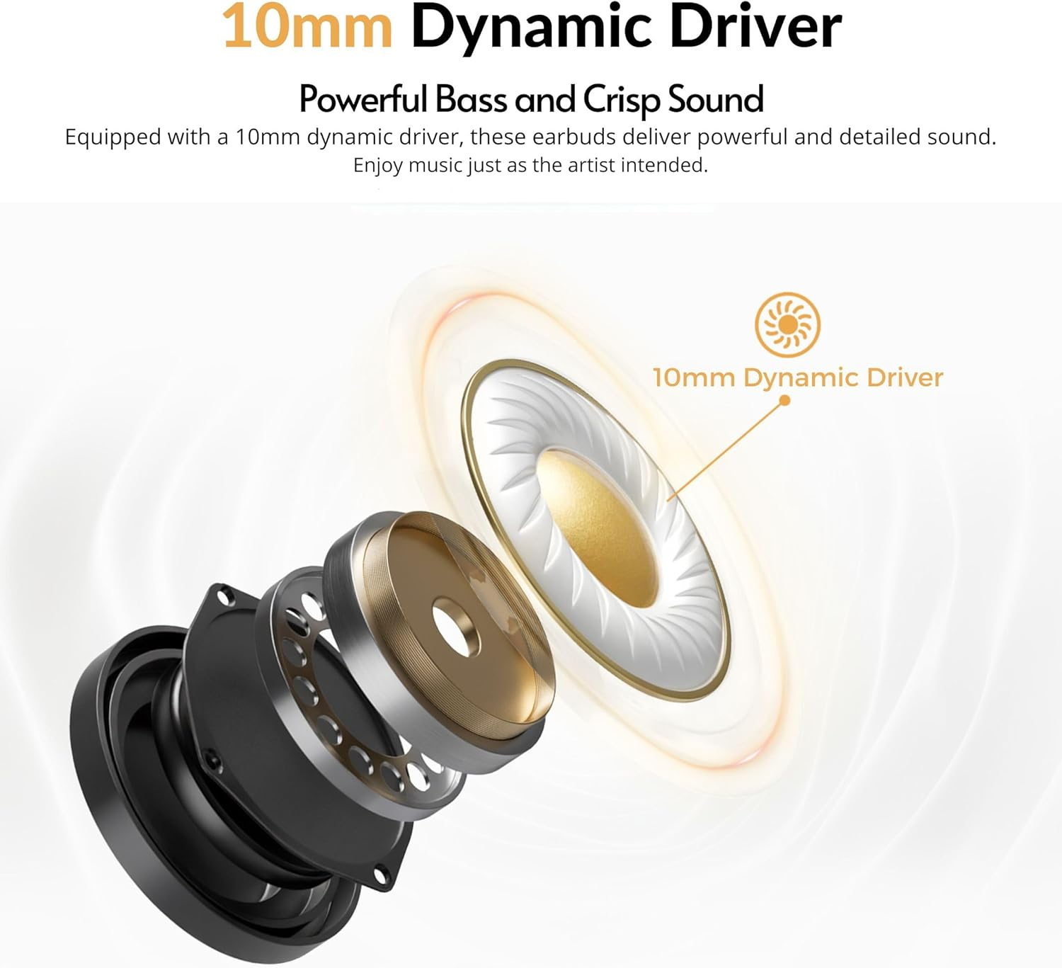 QCY Buds Bluetooth Headphones - Elegant Design - Ipx4-35 Hours Ultra Long Battery Life - Low Latency 0.06S -AI