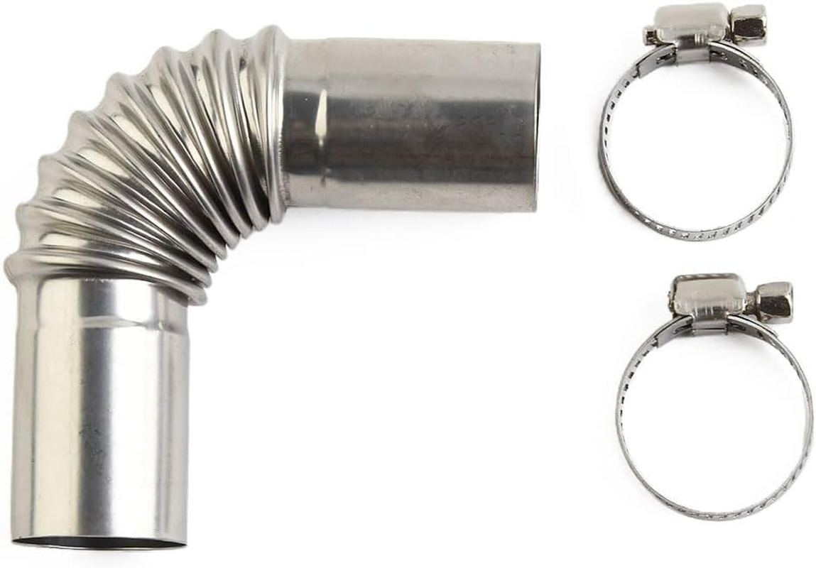 Silver Diesel Heater Exhaust Pipe,Stainless Steel 24Mm Air Diesel Parking Heater,Exhaust Pipe Connectorfor Webasto Eberspacher Diesel Boat Heater 13Cm Exhaust Pipes and Tips,Exhaust and Emission image number 2