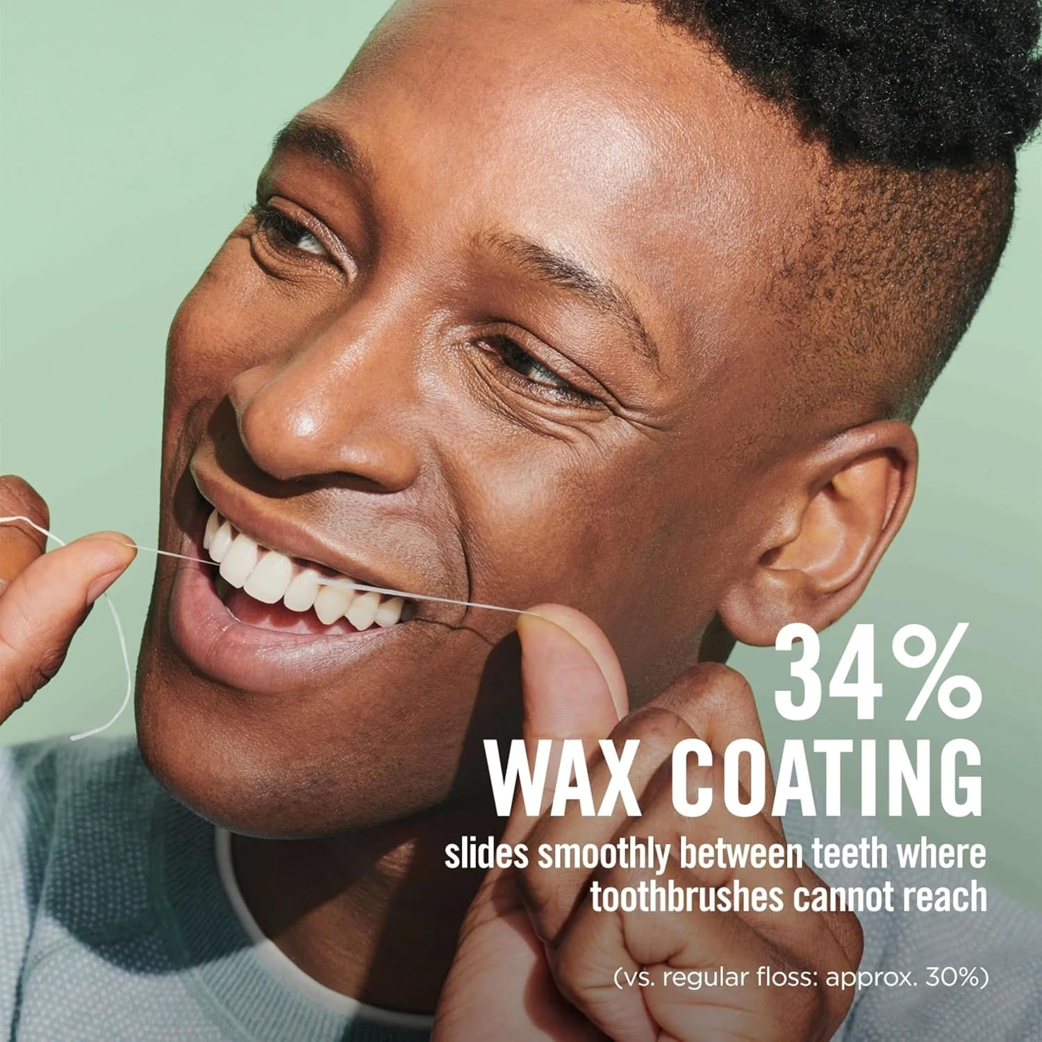 Reach Unflavored Waxed Dental Floss for Oral Care & Removal of Plaque & Food from Teeth & Gum Line, Accepted by the American Dental Association (ADA), Unflavored, 55 Yds (Pack of 6)