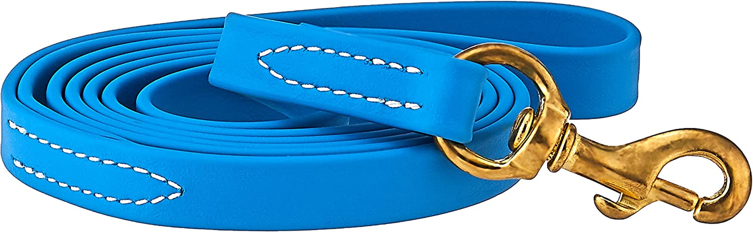 J&J Dog Supplies Biothane Dog Leash, 3/4" Wide by 6' Long, Blue