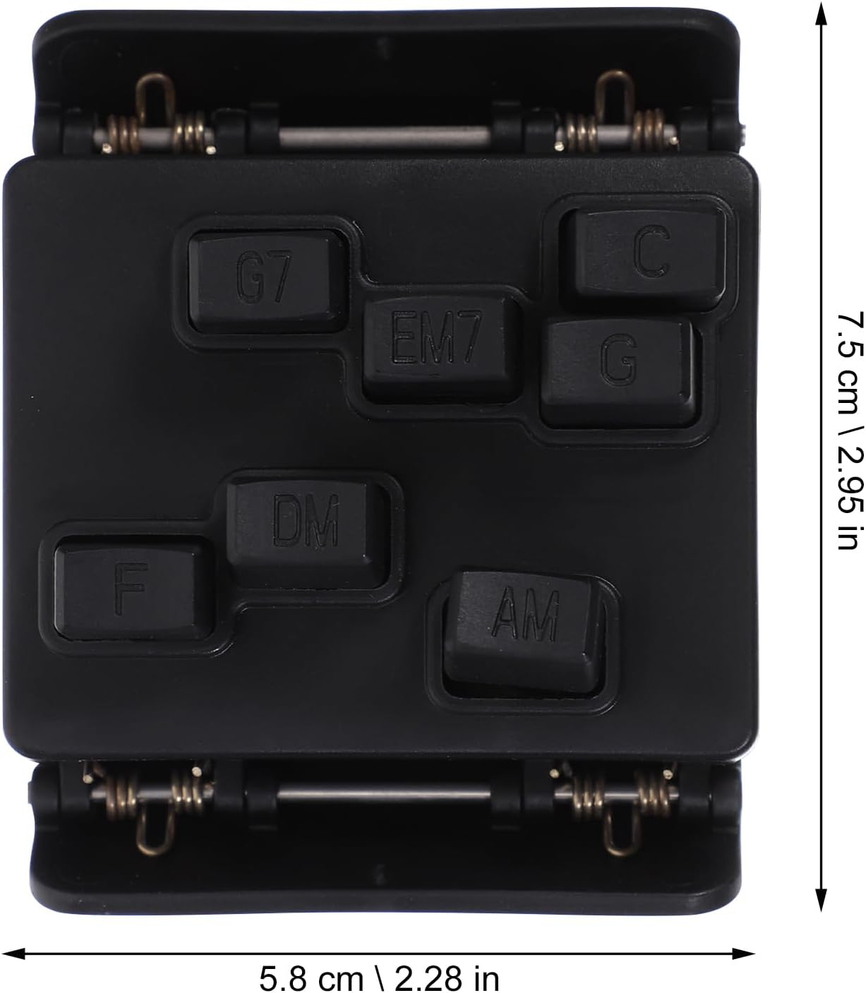 SUPVOX Ukulele Chord Practice Aid for Beginners - Black Plastic Ukulele Learning System with Seven Chords, Ideal for Quick Progression and Correcting Playing Gestures image number 2