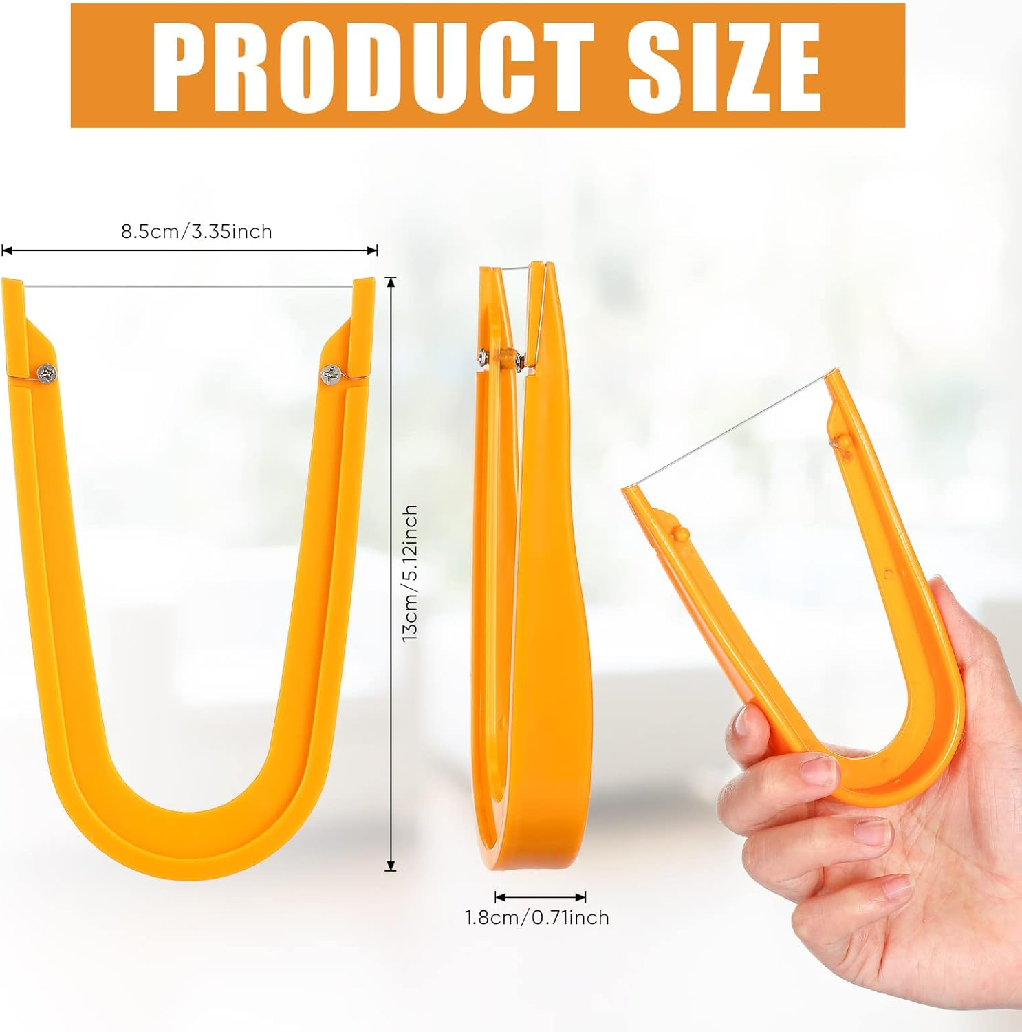 Lothee Pottery Clay Wire Cutter 5.12 X 3.35 Inch Yellow Ceramic Cut off Tools Hand Pottery Tools and Supplies for Artists Cutting Mud Handcraft image number 1